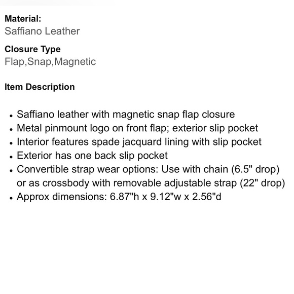 kate spade Carson Convertible Crossbody Handbag Black NEW - Picture 7 of 7